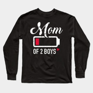 Mom Of 2 Boys Long Sleeve T-Shirt